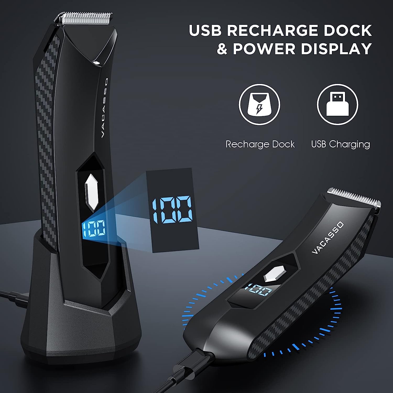 USB RECHARGE DOCK POWER DISPLAY