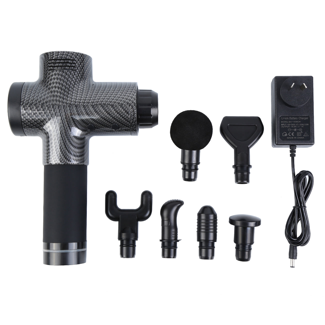 Massage Gun Deep Tissue Muscle Massage Professional Handheld Electric Massage Gun with 30 Speeds 6 Massage Heads