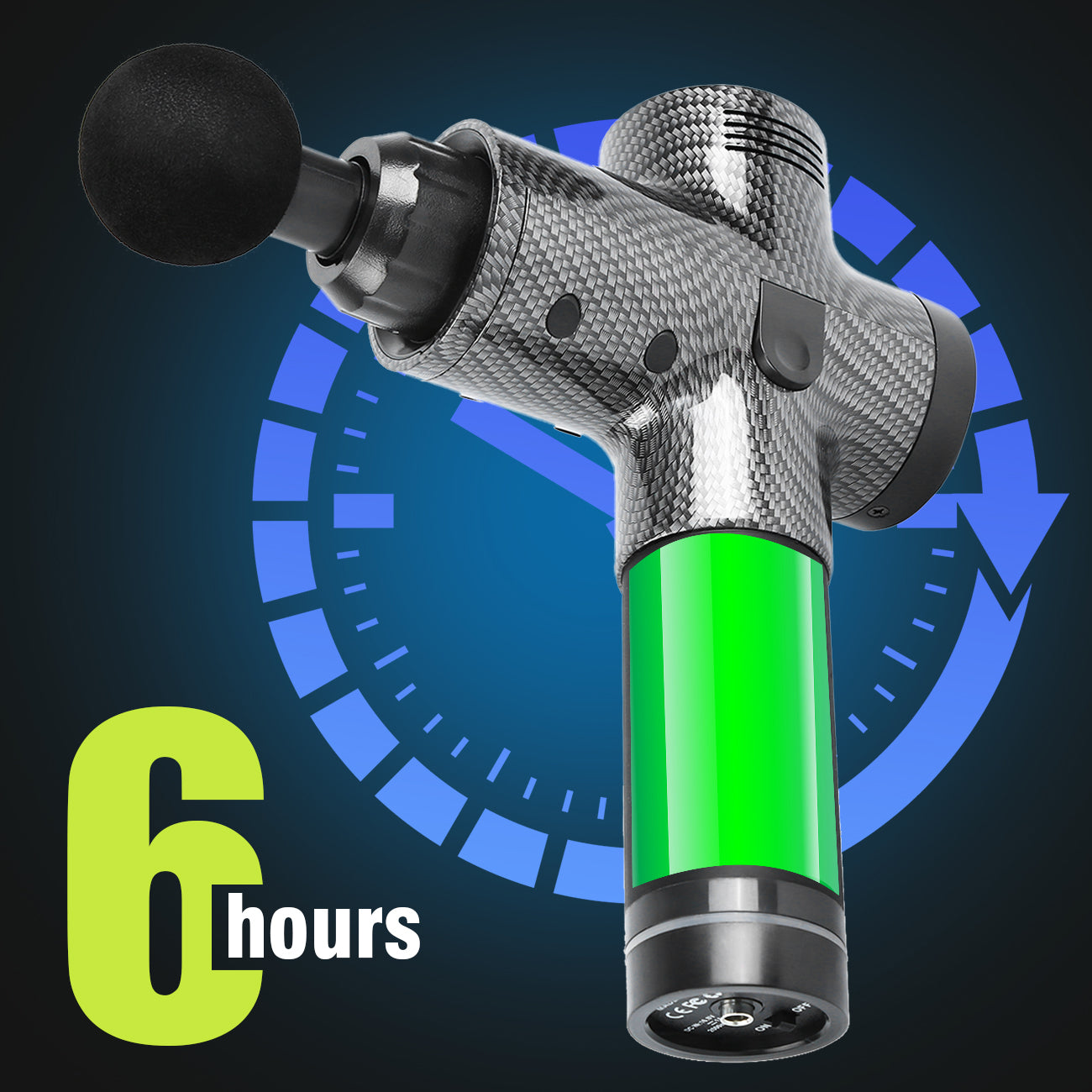 Massage Gun Deep Tissue Muscle Massage Professional Handheld Electric Massage Gun with 30 Speeds 6 Massage Heads
