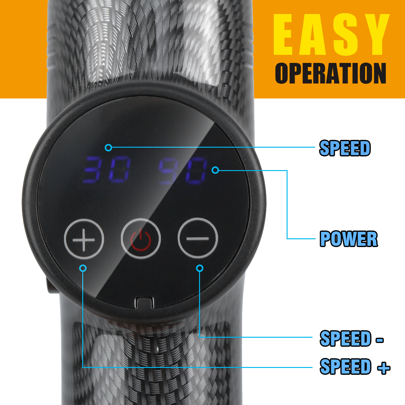 Massage Gun Deep Tissue Muscle Massage Professional Handheld Electric Massage Gun with 30 Speeds 6 Massage Heads