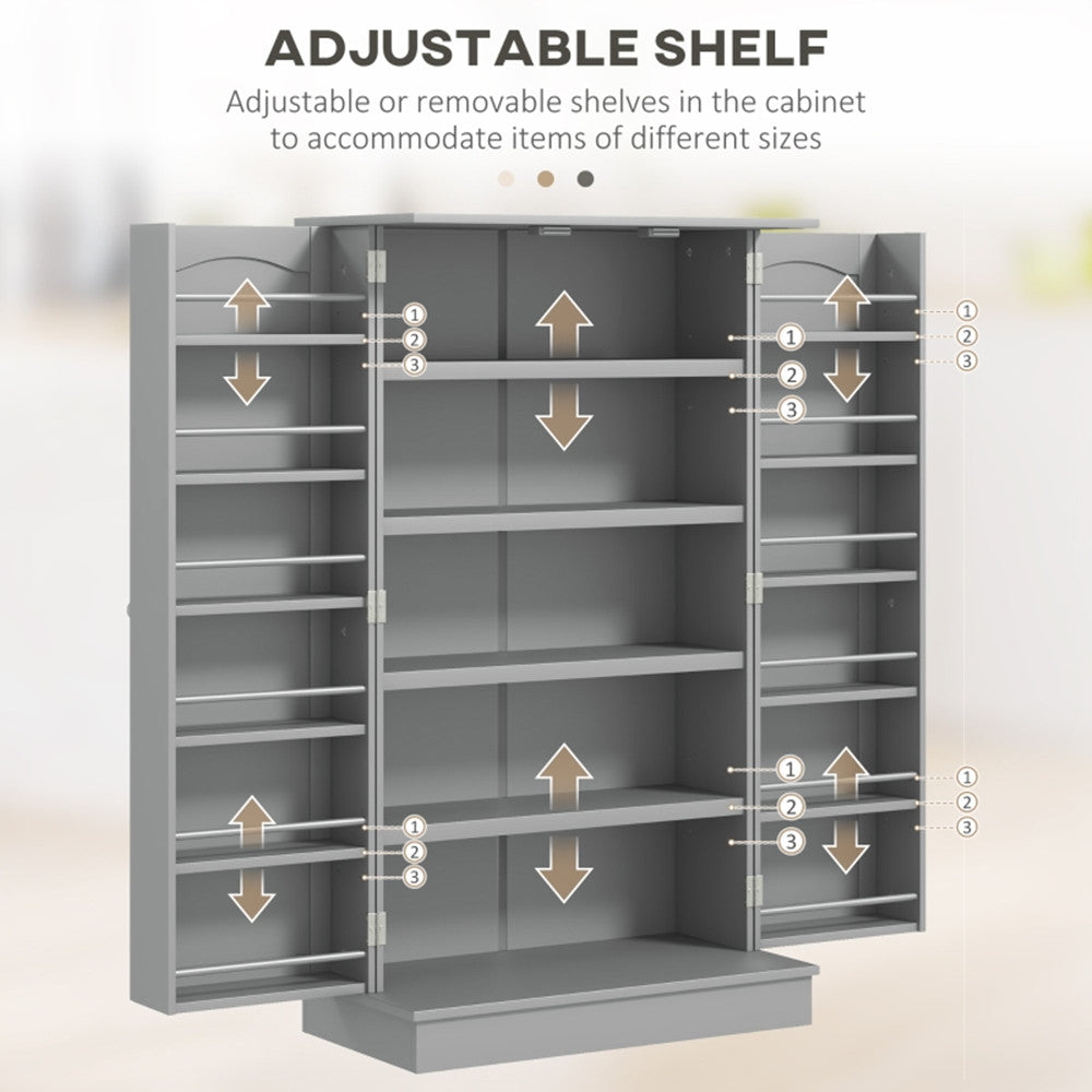 Simple Triamine Adjustable Shelves Sideboard With Door Cabinet