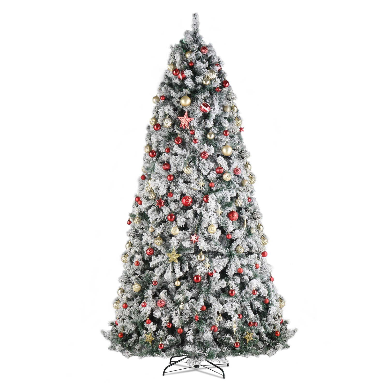 9ft 2094 Branch Automatic Tree Structure PVC Material Green Flocking 900 Lights Warm Color Four Colors 8 Modes With Remote Control Christmas Tree