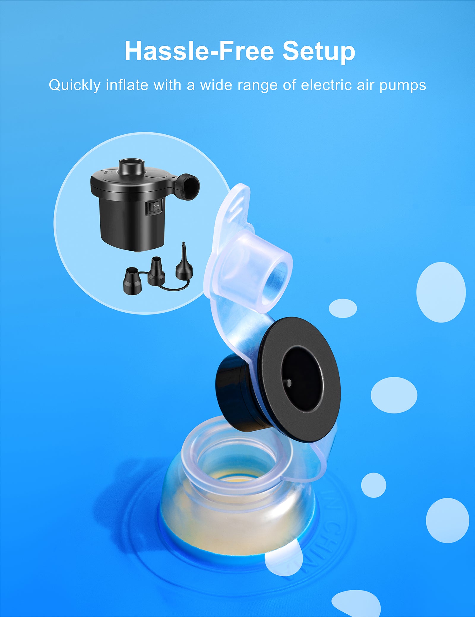 TaoTronics x Evajoy EJ-HF022 Inflatable Spray Kiddie Swimming Pool with Slide