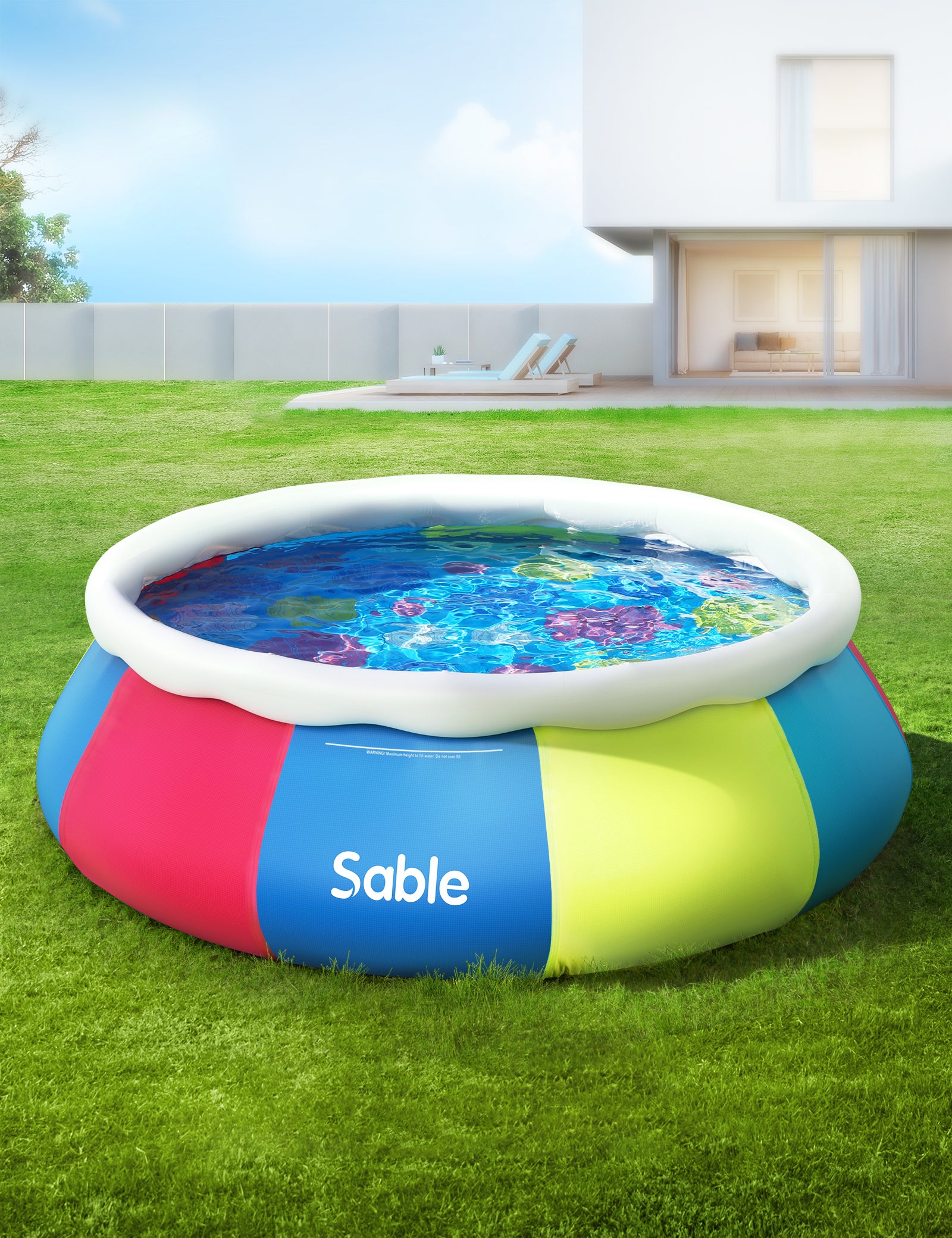 Evajoy Inflatable Swimming Pool Above Ground Pool 10ft x 30in Fast Set Pools WM
