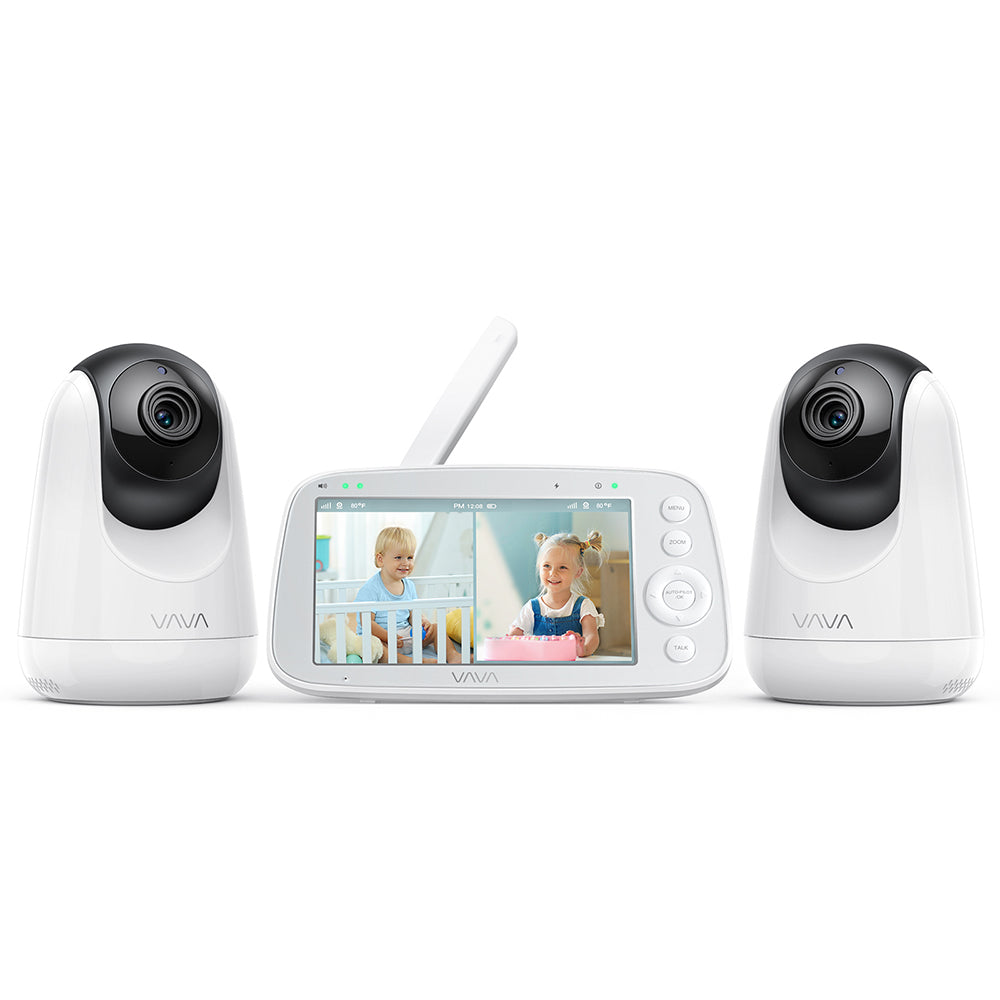 VAVA Baby Monitor Split View, 5" 720P Video Baby Monitor with 2 Cameras
