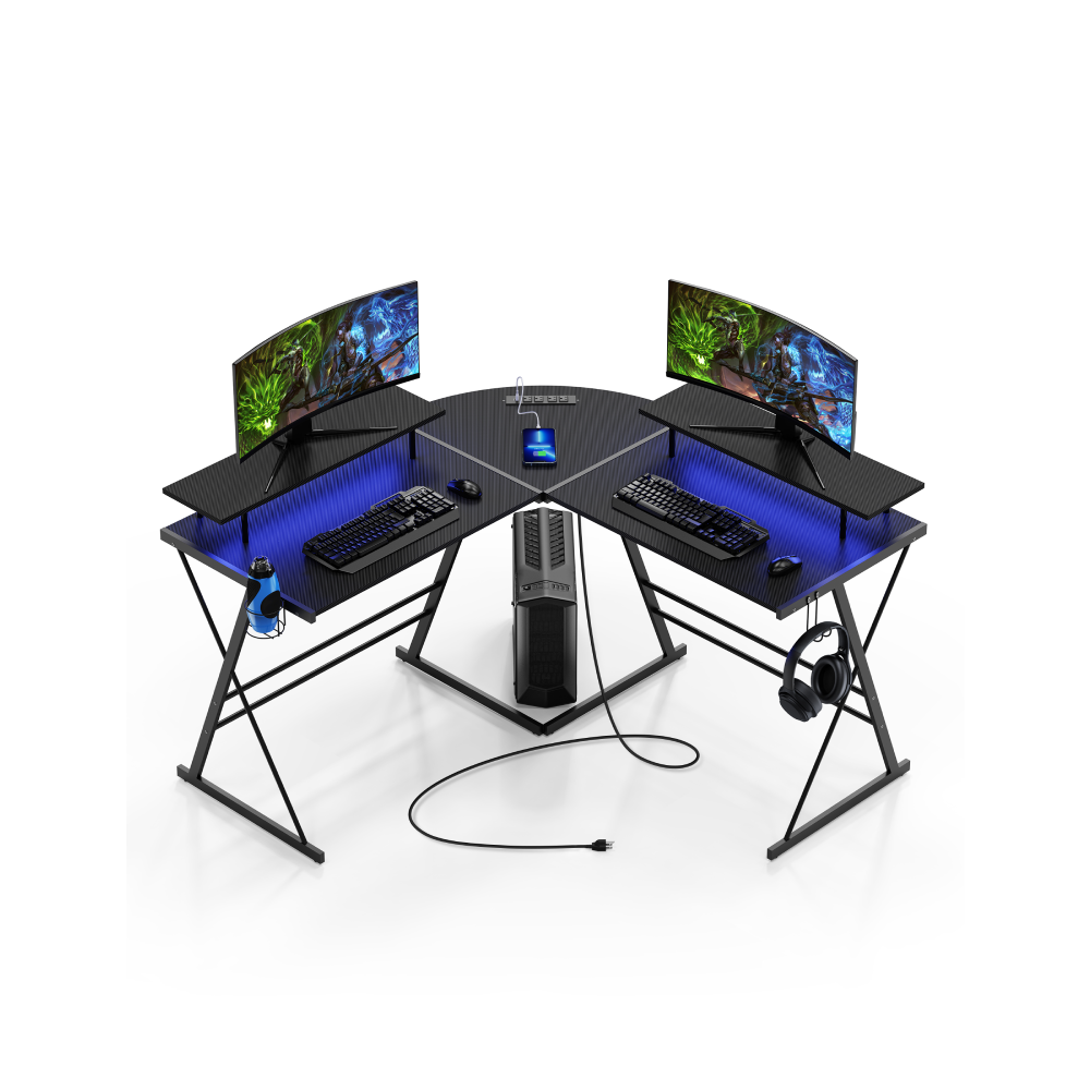 Cyber Monday Evajoy L-Shaped Gaming Desk, 50.4" Gaming Desk 2023