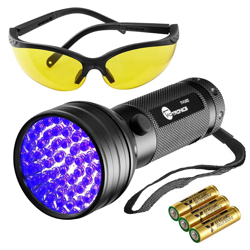 Escolite UV Flashlight Black Light, 51 LED 395 nM Ultraviolet Blacklight  Detector for Dog Urine, Pet Stains and Bed Bug