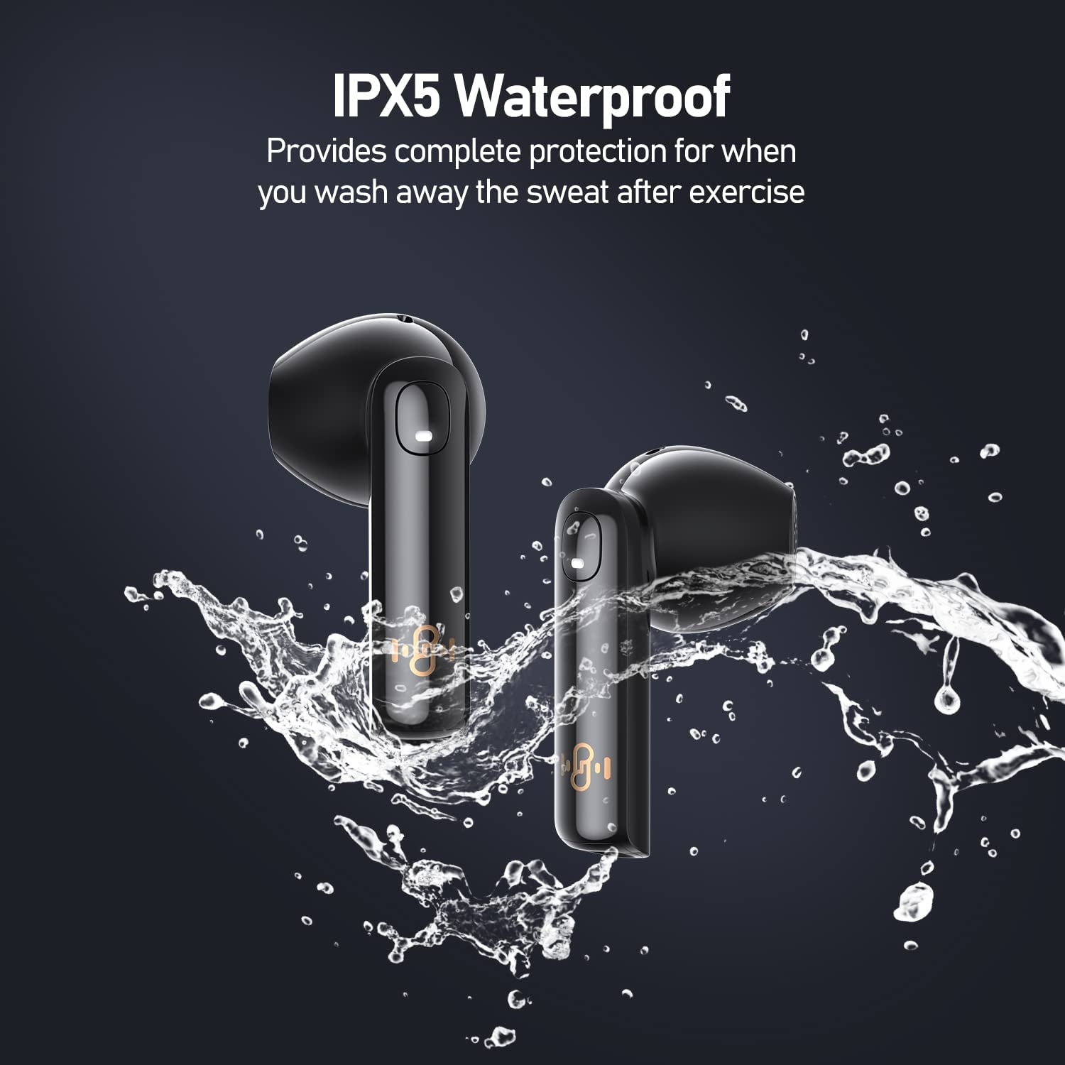 Wireless Earbuds BH034, Deep Bass HiFi Stereo Sound, CVC 8.0 Noise Reduction, IPX5 Waterproof