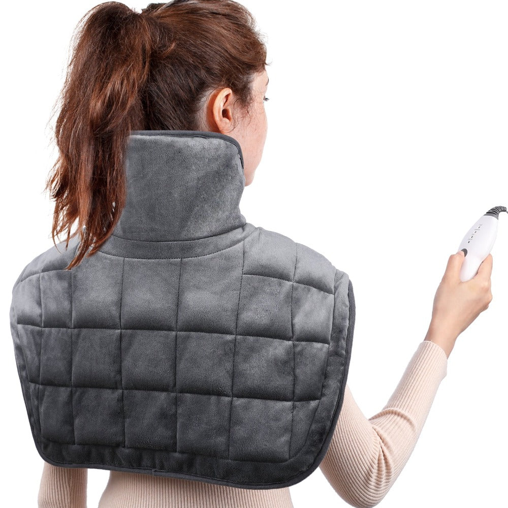 Electric Warming Heating Massage Shawl Blanket Adjustable Temperature  Heated Pad