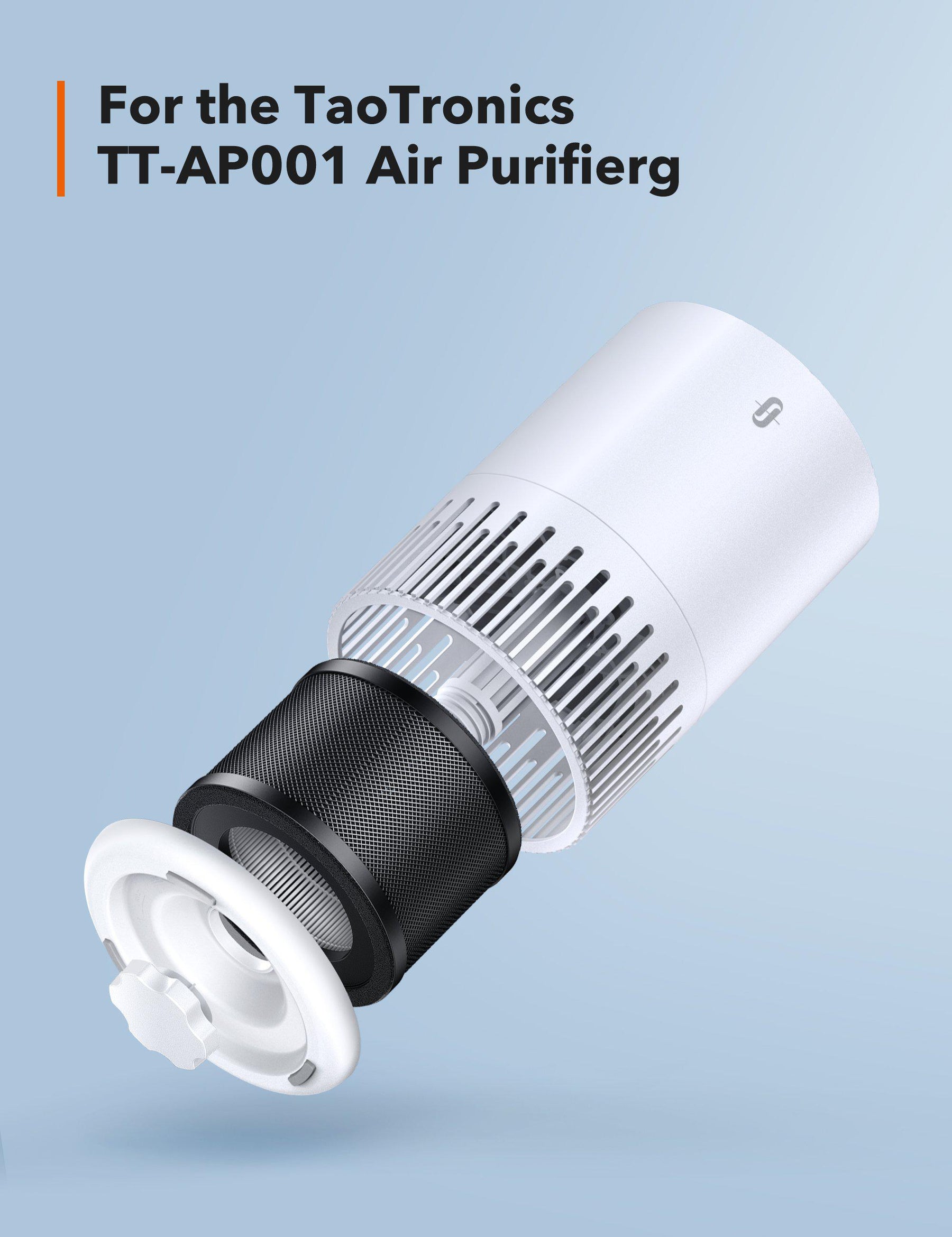 Air Purifier Filter Compatible with TT-AP001, Air Purifier Replacement Filter, 3-in-1 True HEPA Filter-TaoTronics