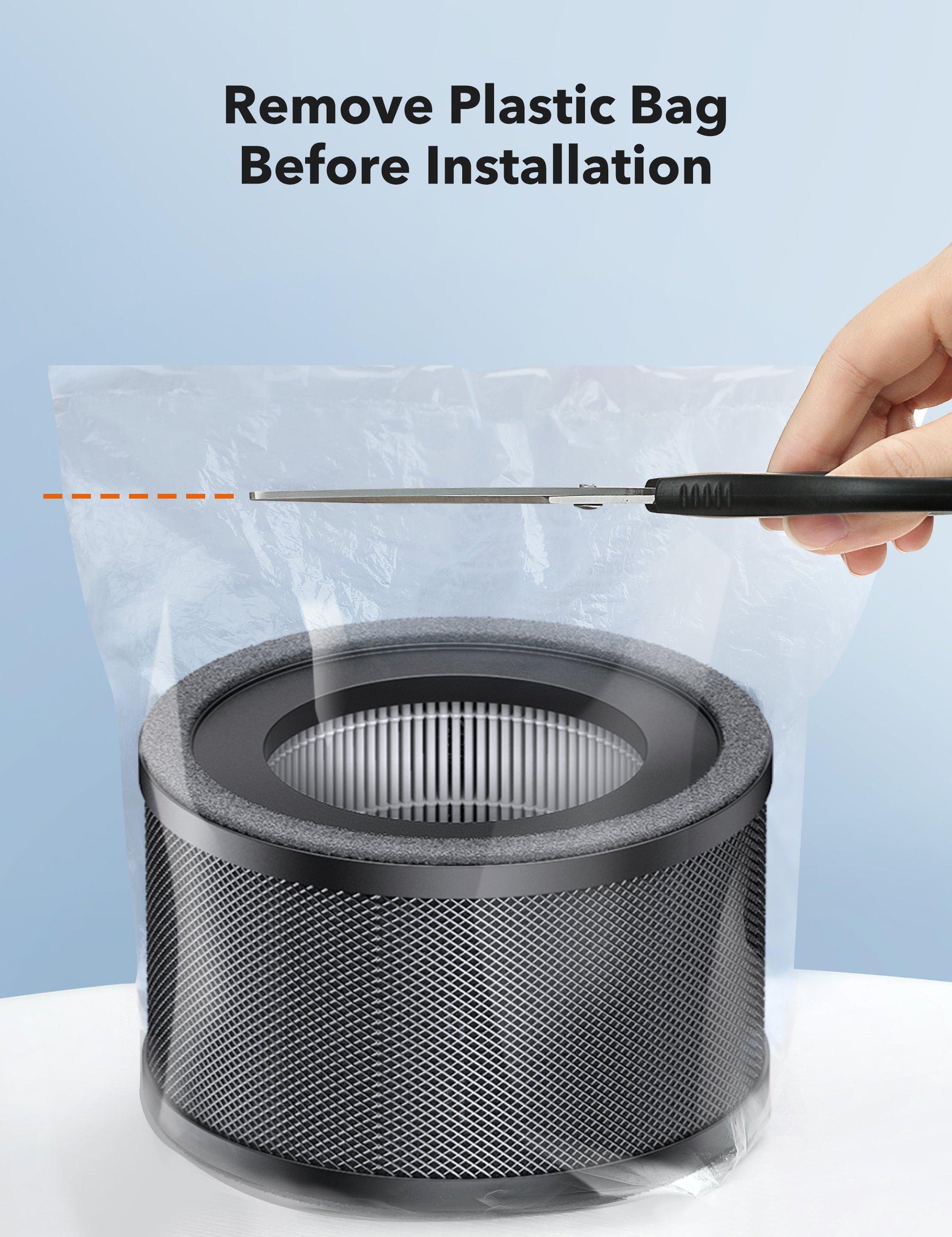 Air Purifier Filter Compatible with TT-AP001, Air Purifier Replacement Filter, 3-in-1 True HEPA Filter-TaoTronics