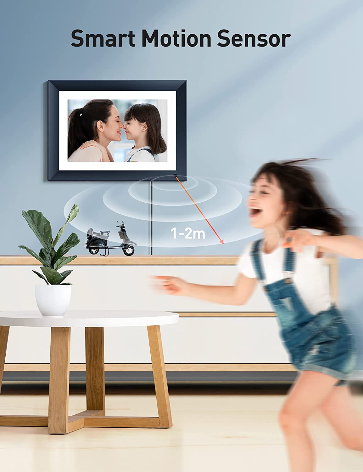 Evatronic 11 Inch Digital Photo Frame, 2K WiFi Smart Picture Frame, Touch Screen,