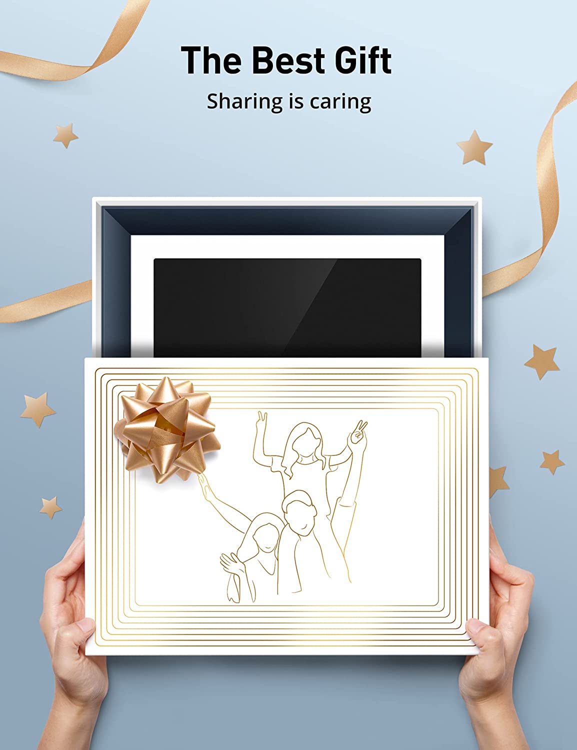 Evatronic 11 Inch Digital Photo Frame, 2K WiFi Smart Picture Frame, Touch Screen,