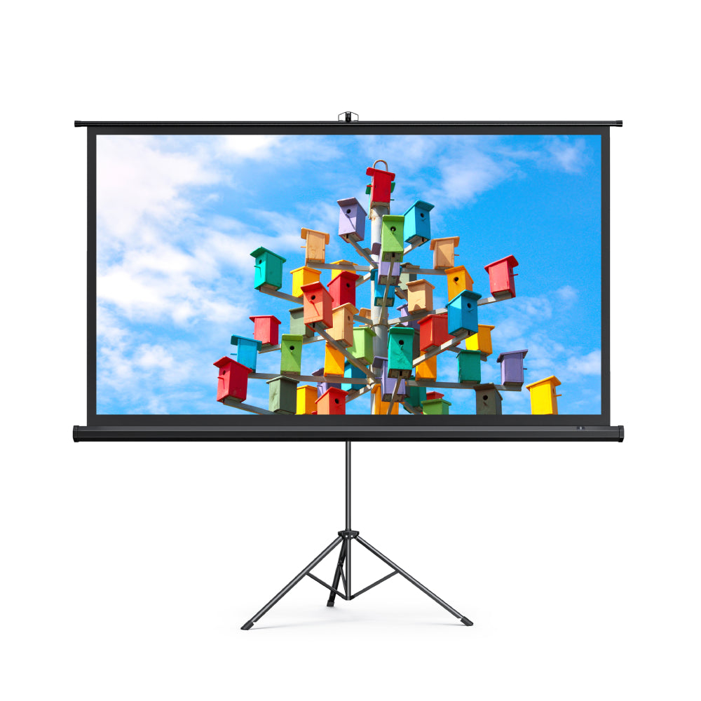 Projector Screen with Stand HP020, 120 inch Projector Screen 4K HD with Wrinkle-Free Design-TaoTronics