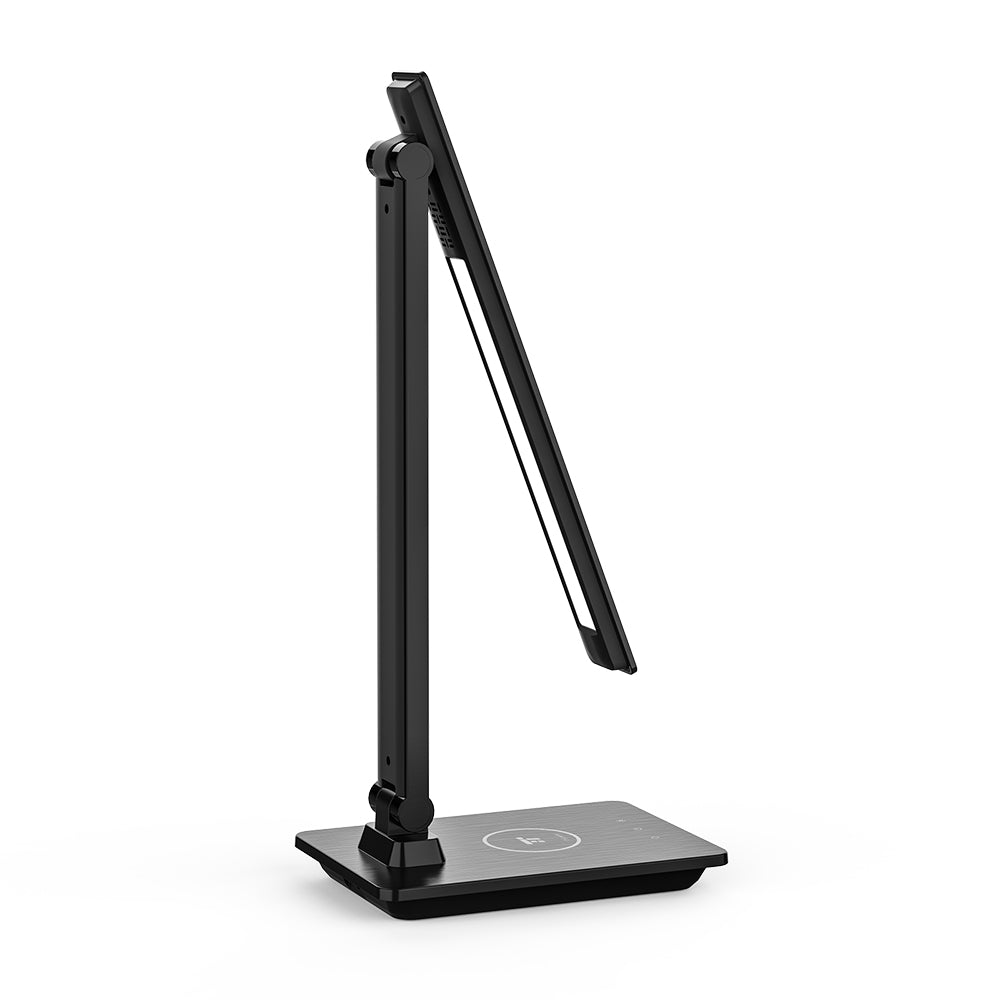 QI-Tech LED Desk Lamp DL057, Advanced-5th Generation Stable Wireless Charging for All Phones