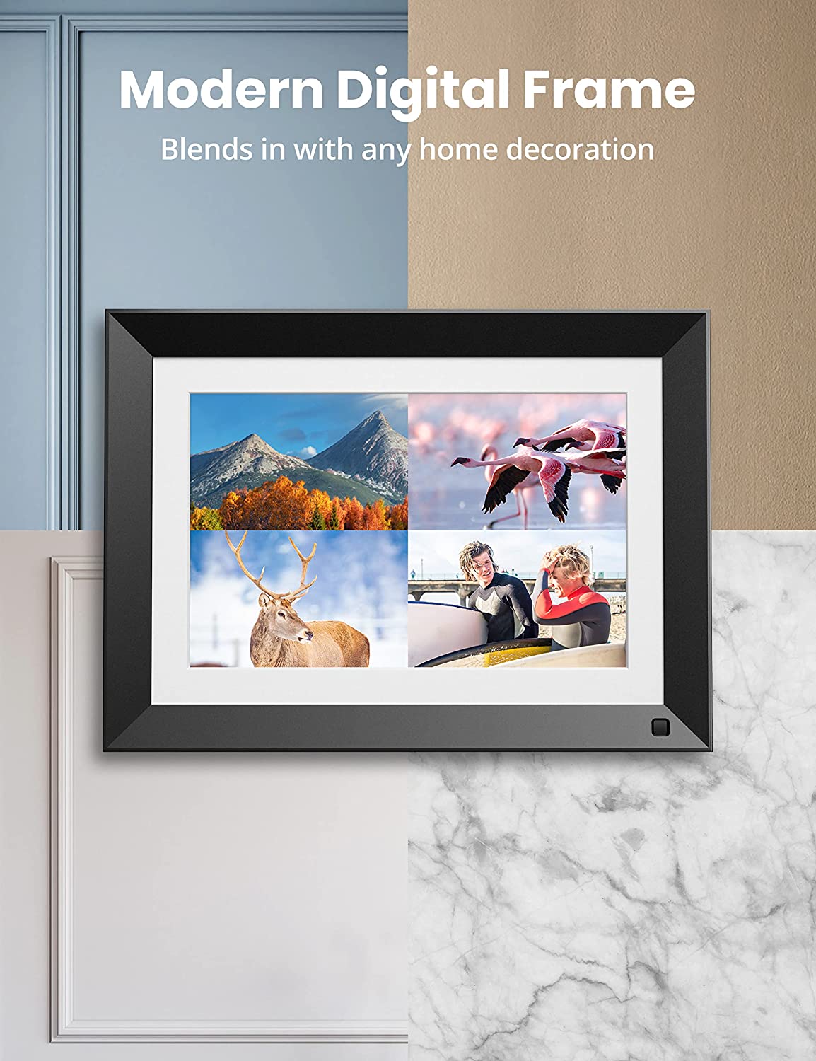 Evatronic Digital Photo Frame, 10.1 Inch HD WiFi Digital Picture Frame