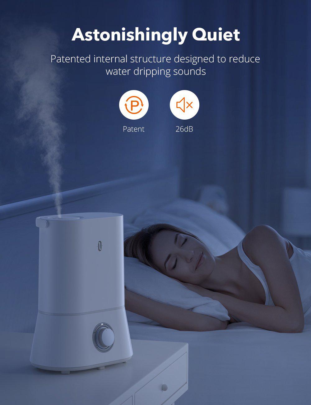 4L Cool Mist Ultrasonic Humidifier AH024 For Bedroom Home Baby-TaoTronics