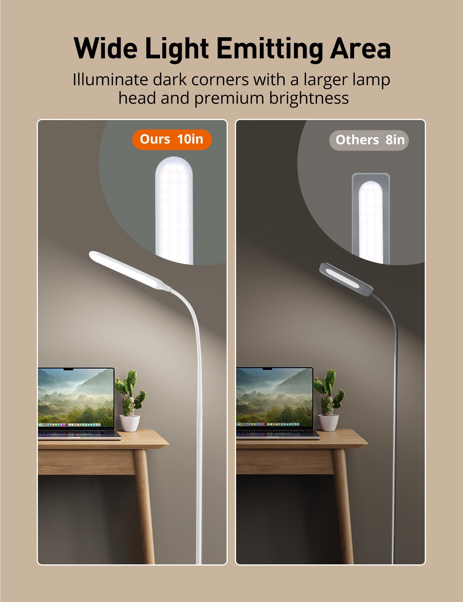 Sympa Floor Lamp DL023, Dimmable Standing Tall Pole Light Touch Control-Table Lamps-ParisRhone