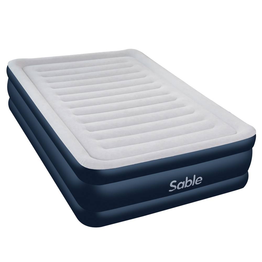 Evajoy Air Mattress Airbed, Sable Upgraded Inflatable Blow up Bed with Built-in Electric Pump