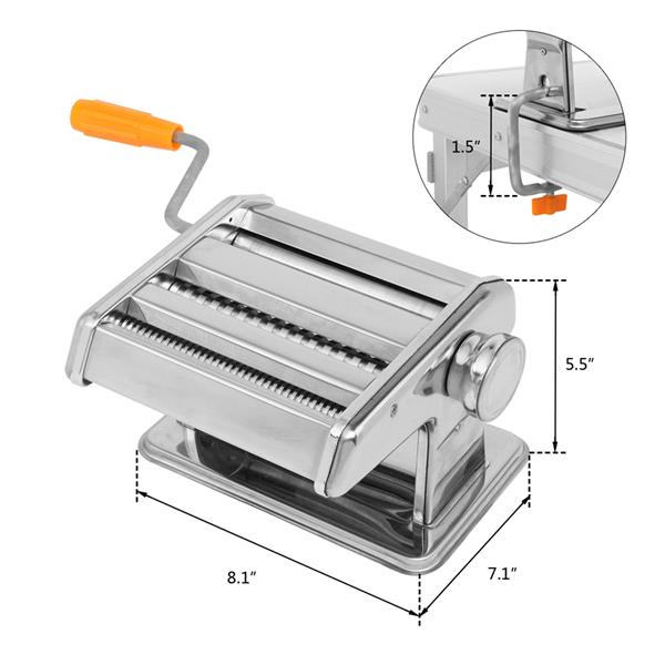 Dual-blade Multifunctional Manual Hand-cranking Operation Stainless Steel Noodle Making Machine