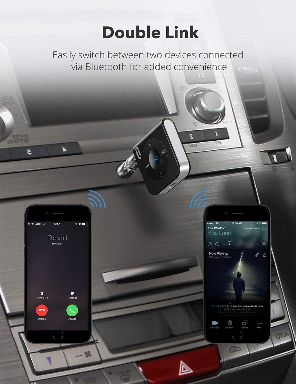Bluetooth Receiver, AUX Adapter Wireless Audio Adapter-TaoTronics