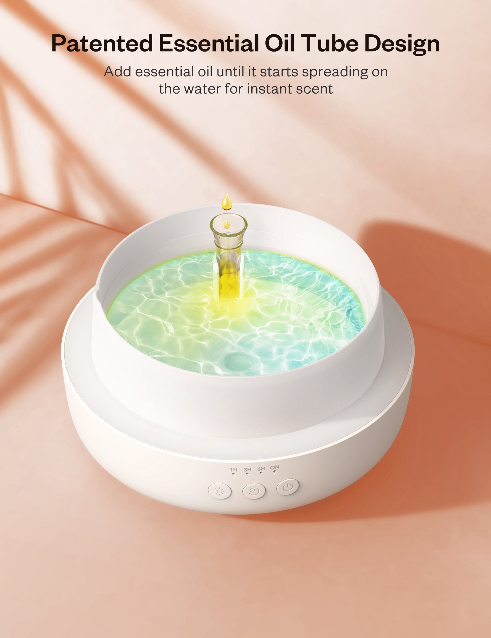 300ml Ultrasonic Aroma Diffuser with Continuous Aromatherapy-Anjou