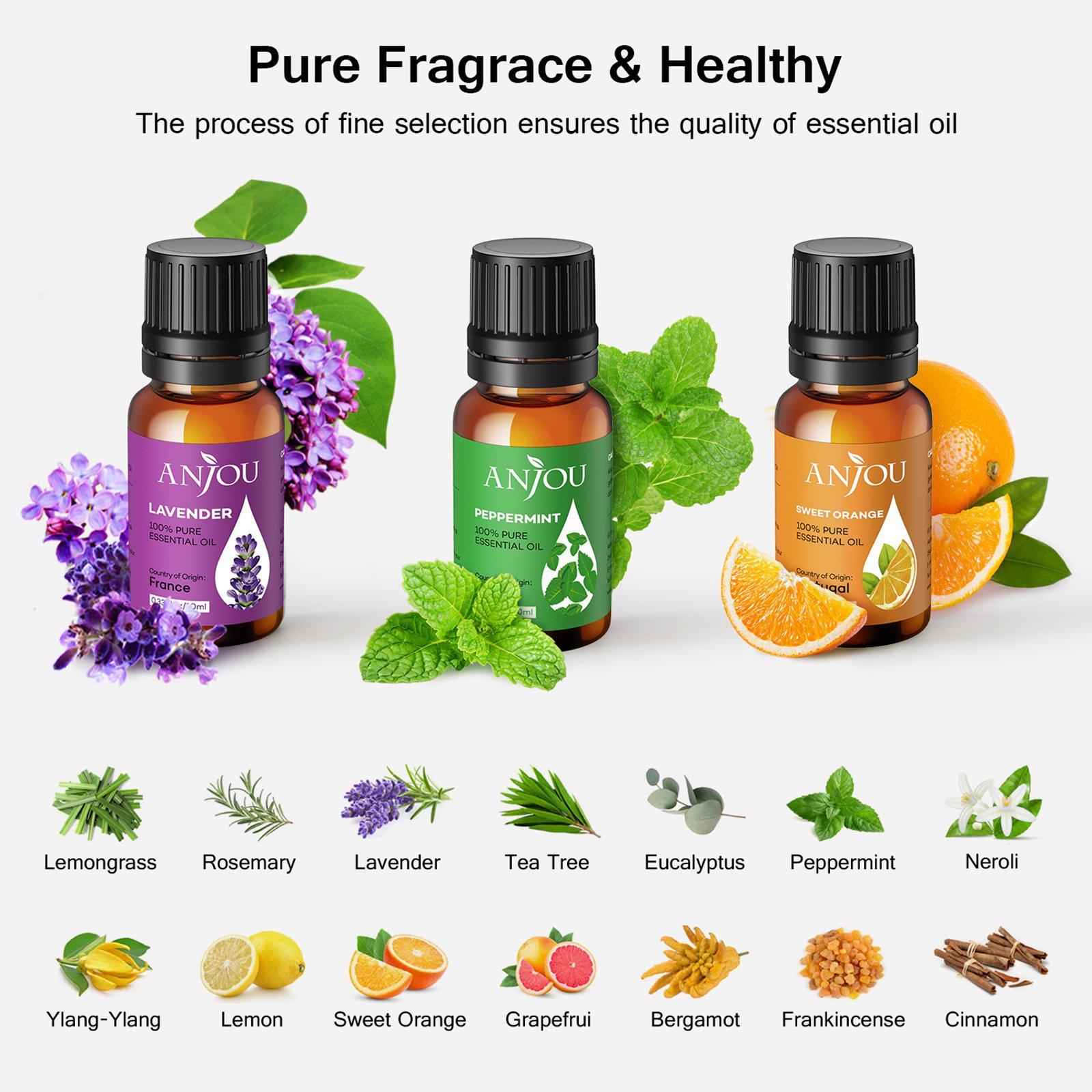 14 x10ml Aromatherapy Essential Oil Large Pure & Therapeutic Grade-TaoTronics US