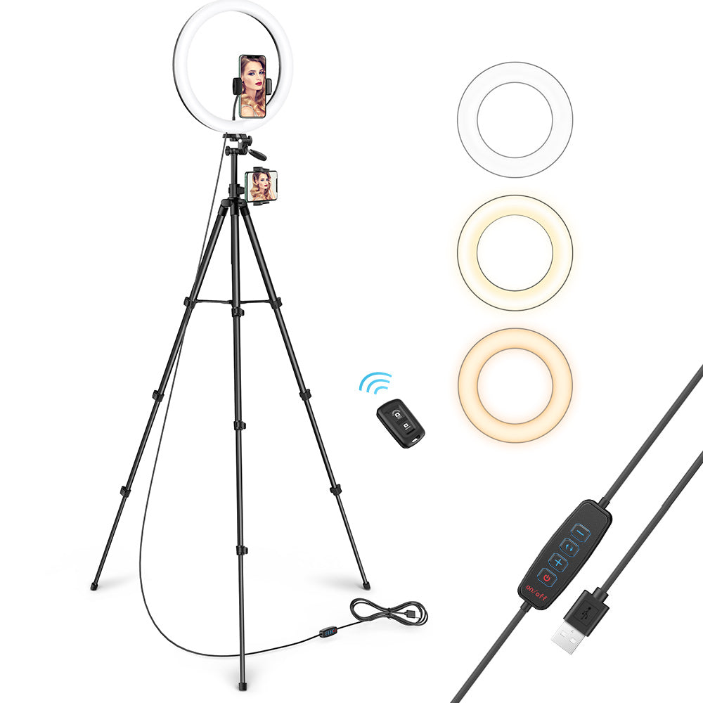 phone selfie stand with light