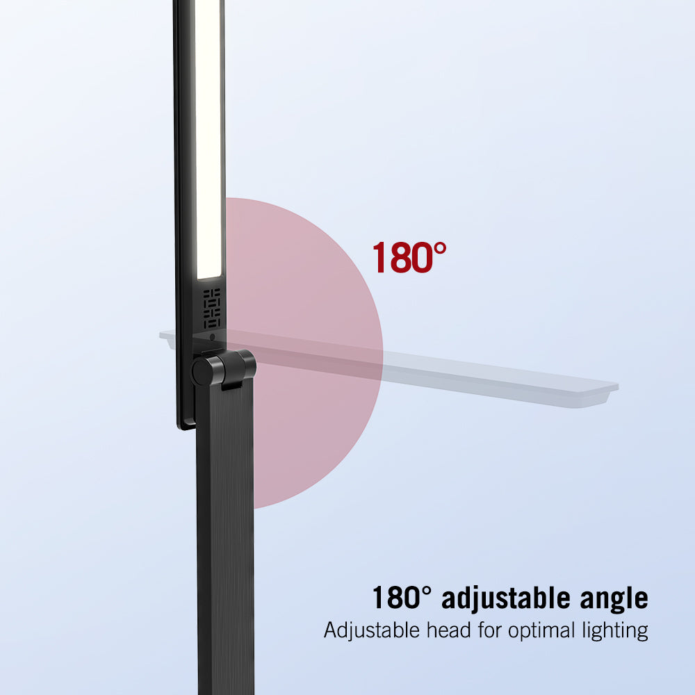 QI-Tech LED Desk Lamp DL057, Advanced-5th Generation Stable Wireless Charging for All Phones
