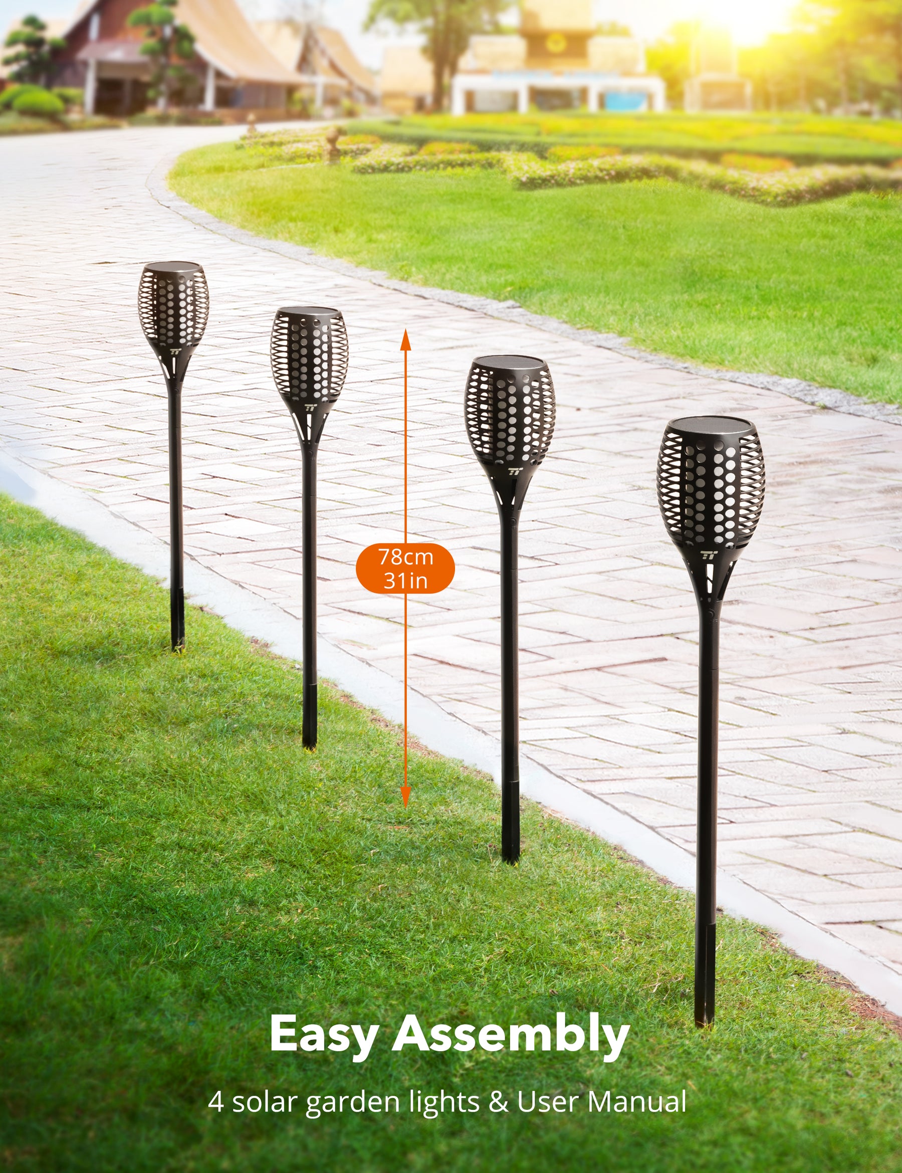 TaoTronics Solar Garden Lights,2PCS