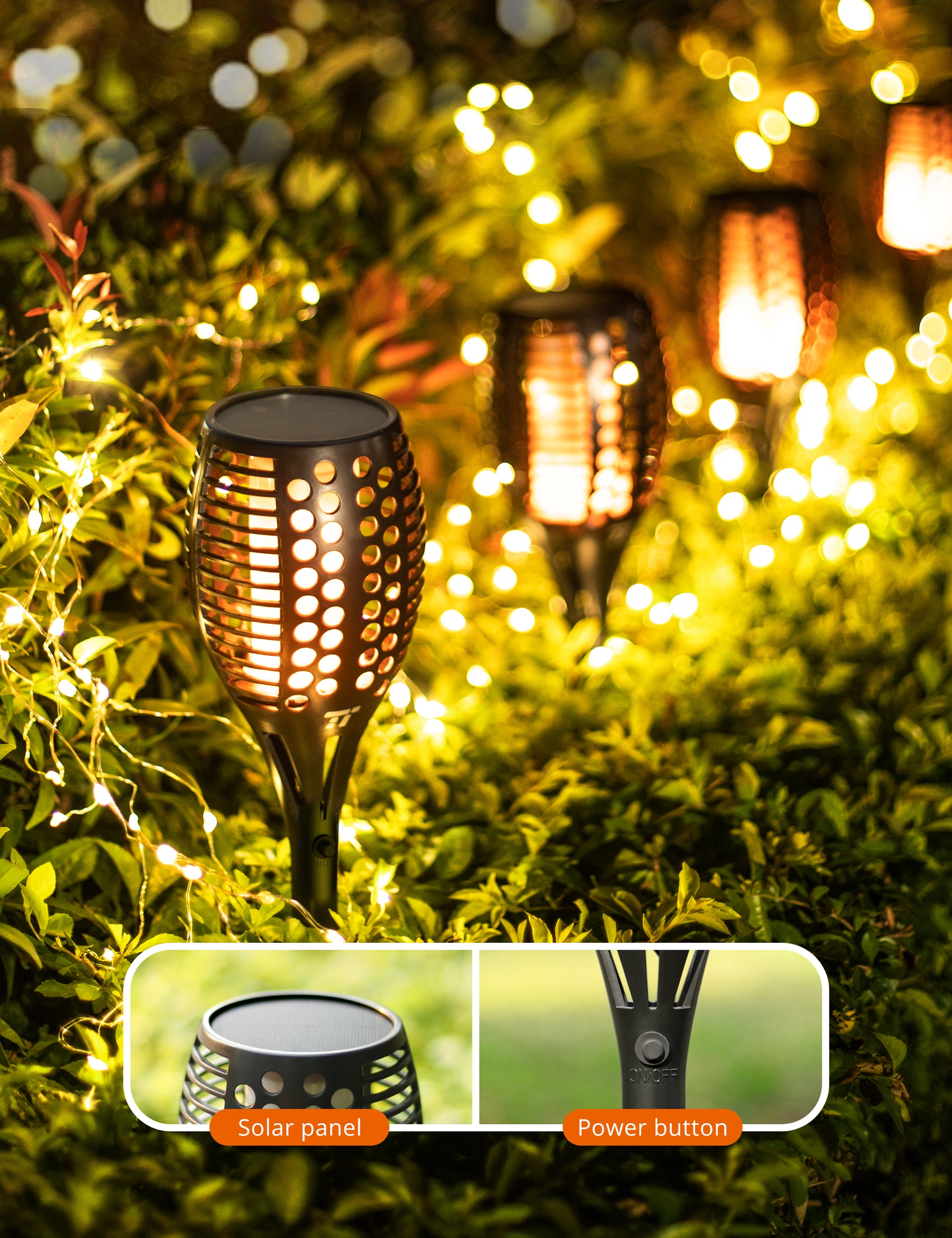 TaoTronics Solar Garden Lights,2PCS
