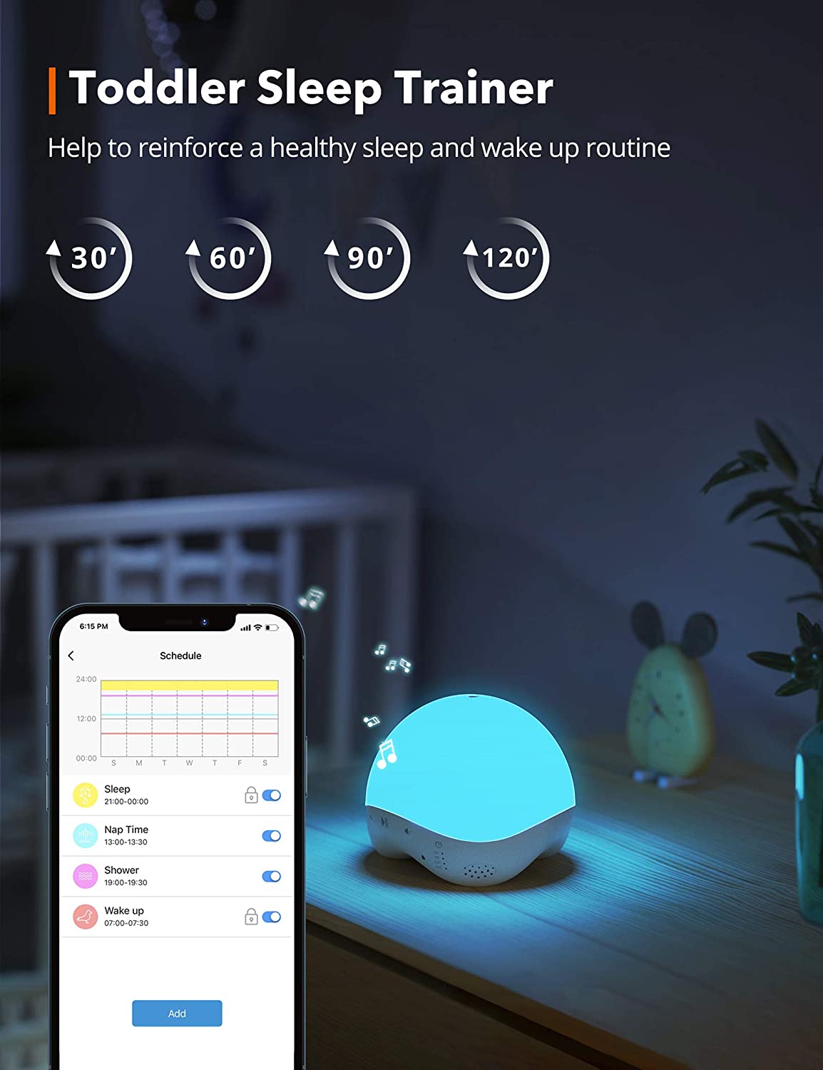 White Noise Machine Sound Machine with Night Light APP & Voice Control-TaoTronics