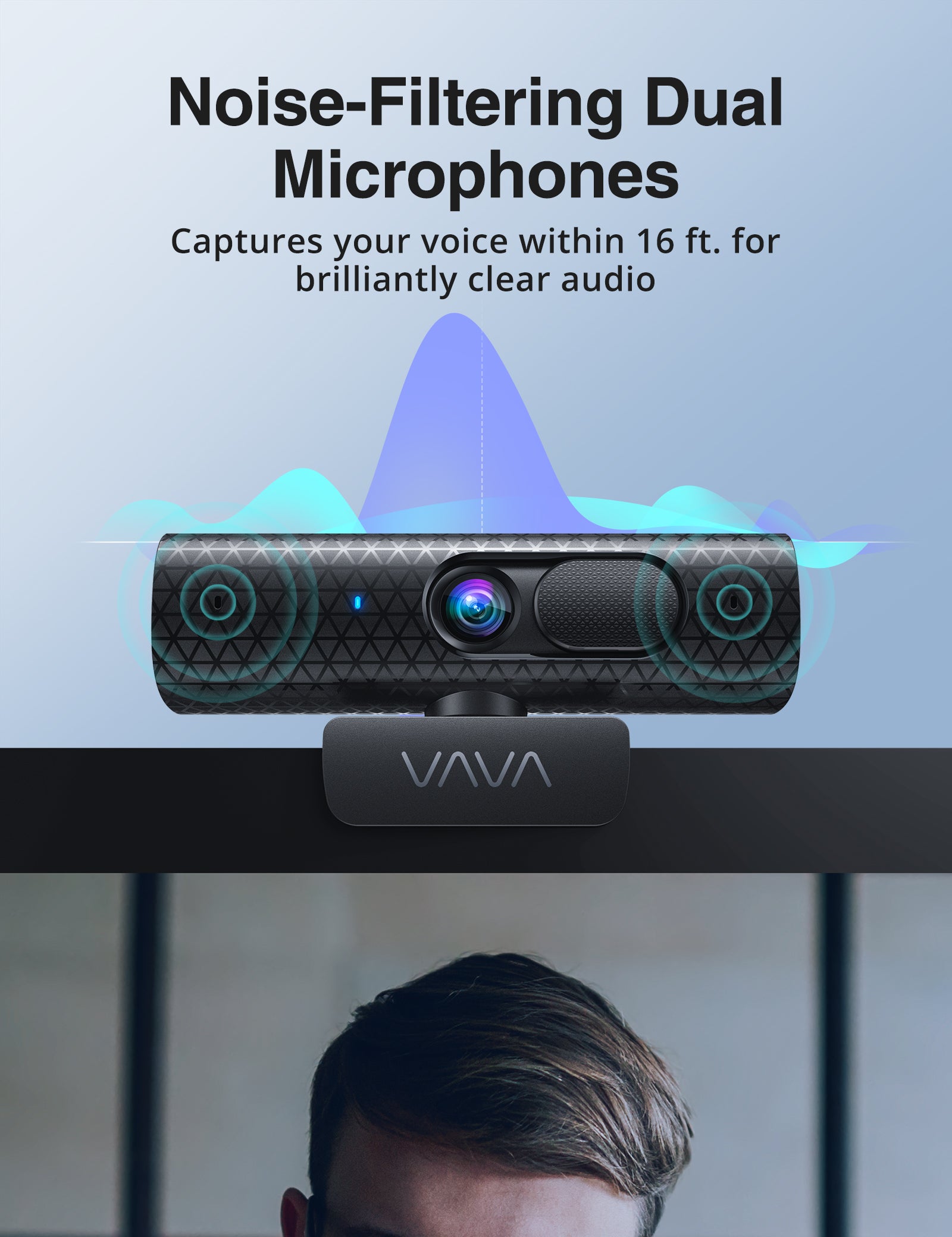 Web Camera with Dual Microphones Autofocus 4X Digital Zoom-TaoTronics US