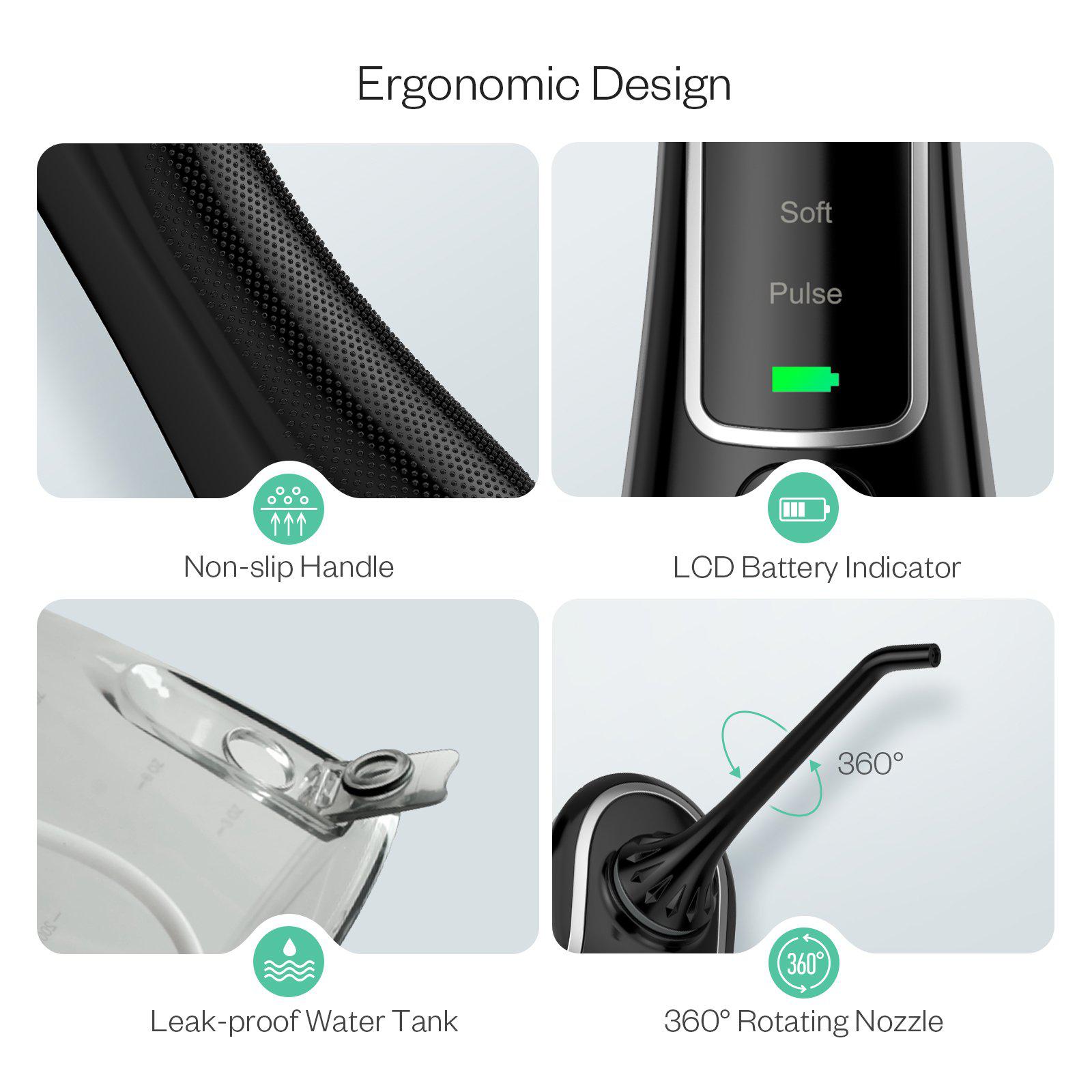 Water Flosser Cordless for Teeth 300ML-TaoTronics US