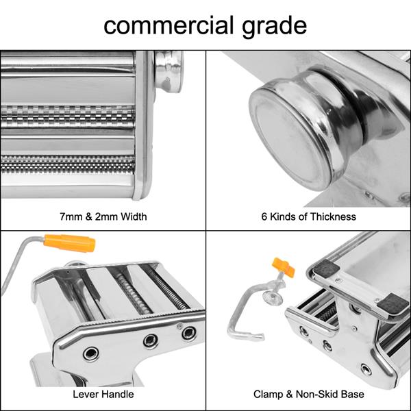 Dual-blade Multifunctional Manual Hand-cranking Operation Stainless Steel Noodle Making Machine