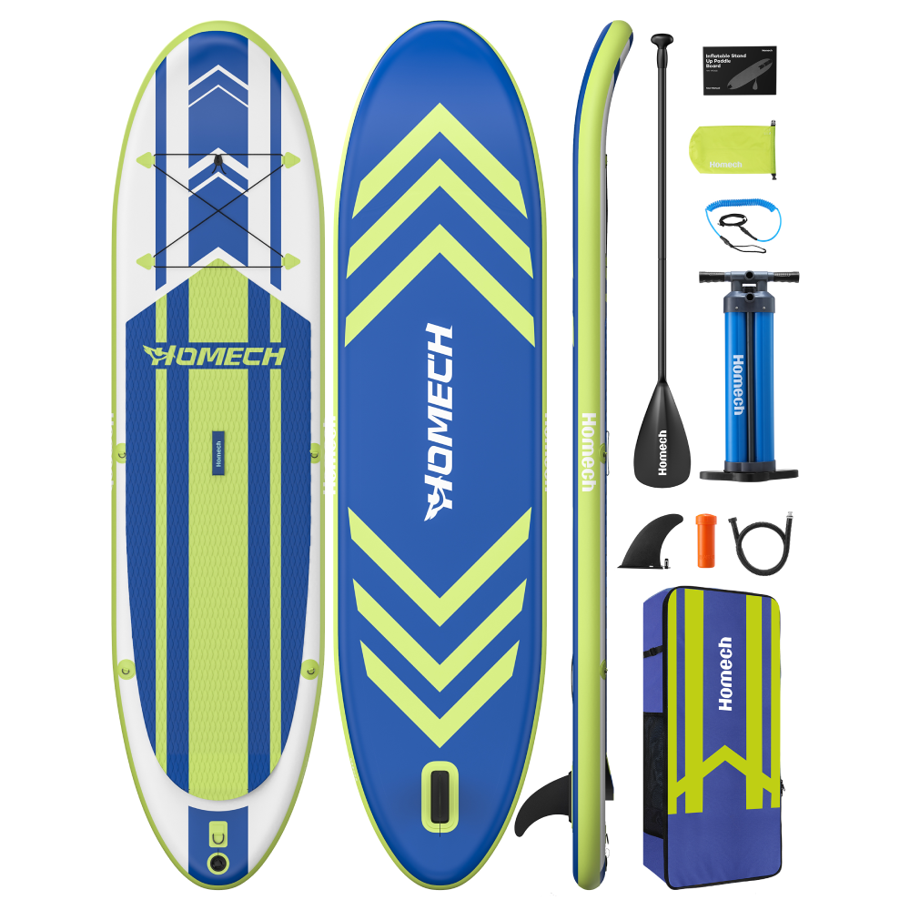 Homech Inflatable 10’10 × 32” × 6” All Around iSUP Paddleboarding with