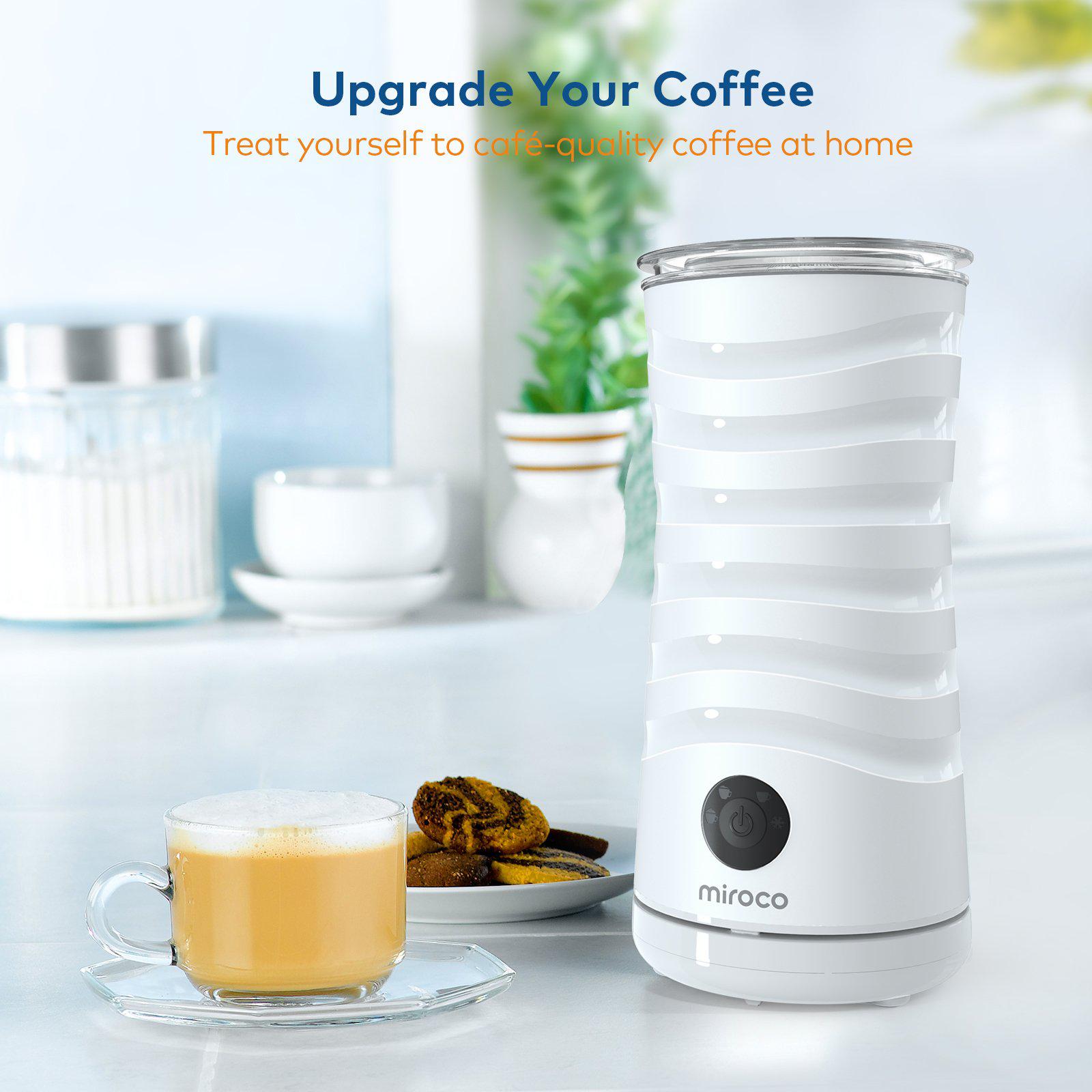 Milk Frother, Miroco Electric Milk Steamer Soft Foam Maker for Hot and Cold Milk Froth-TaoTronics