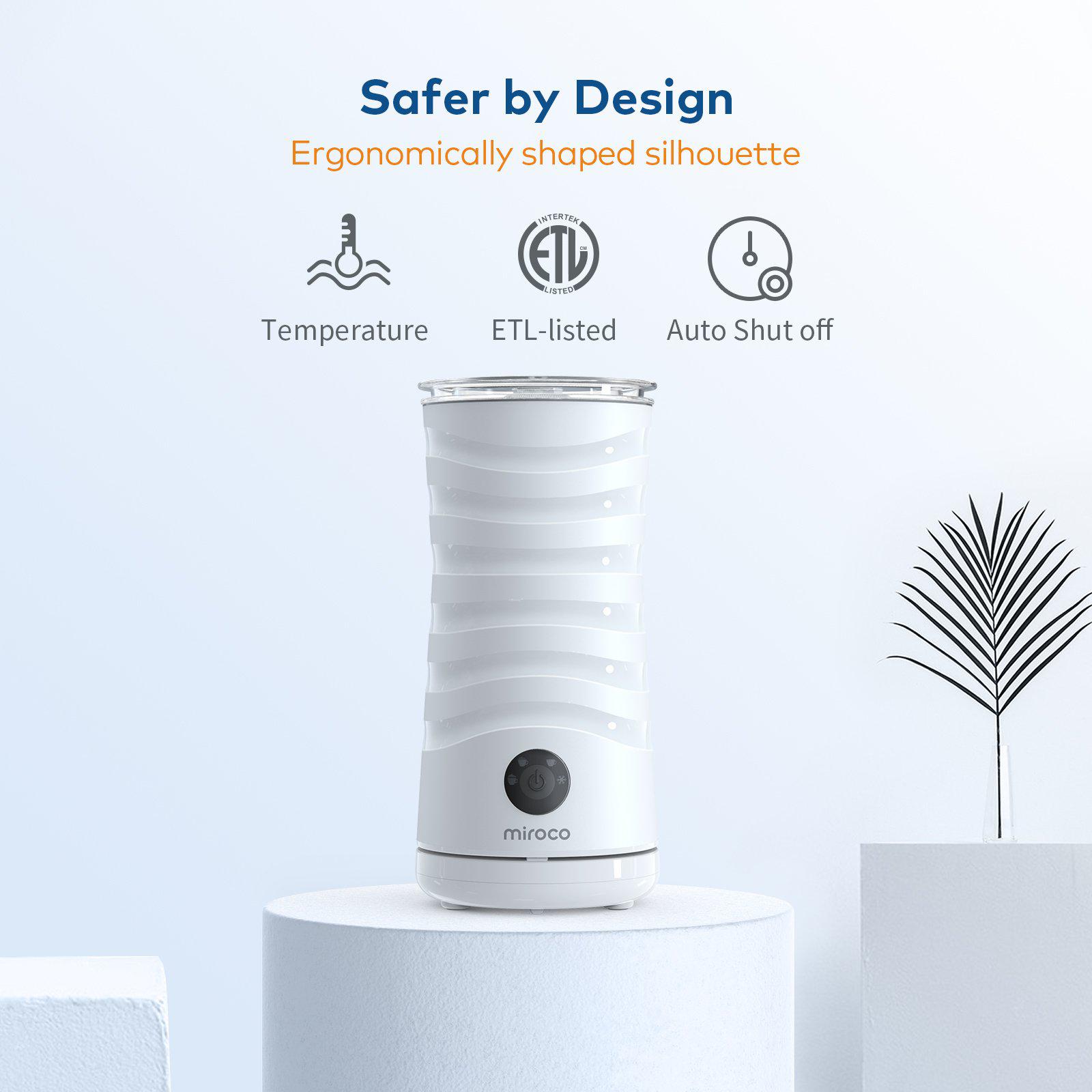 Milk Frother, Miroco Electric Milk Steamer Soft Foam Maker for Hot and Cold Milk Froth-TaoTronics
