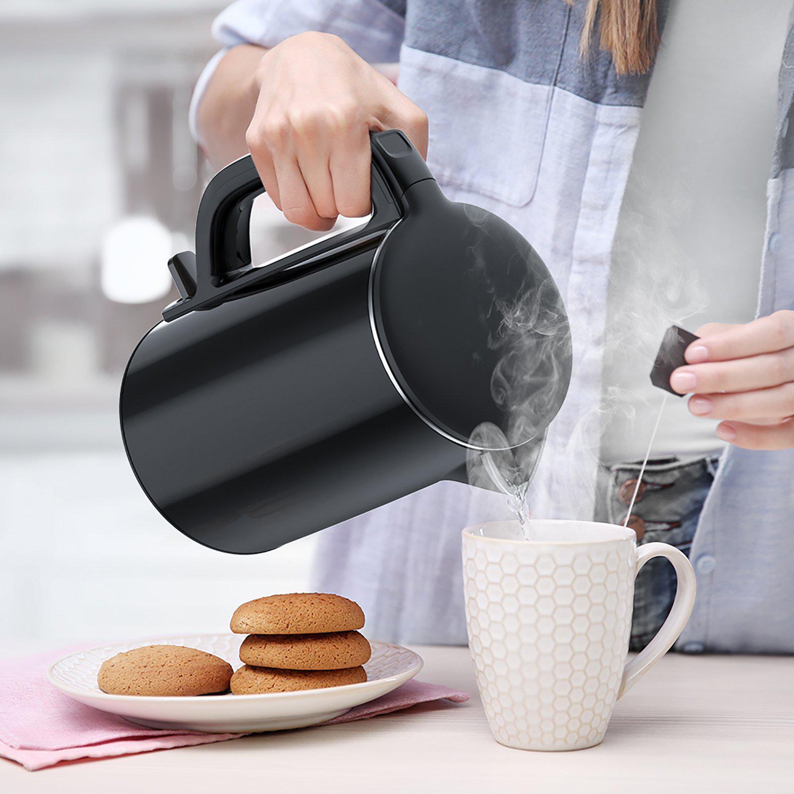 Electric Kettle, 1.5L Double Wall 100% Stainless Steel BPA-Free Cool Touch Tea Kettle with Overheating Protection-TaoTronics US
