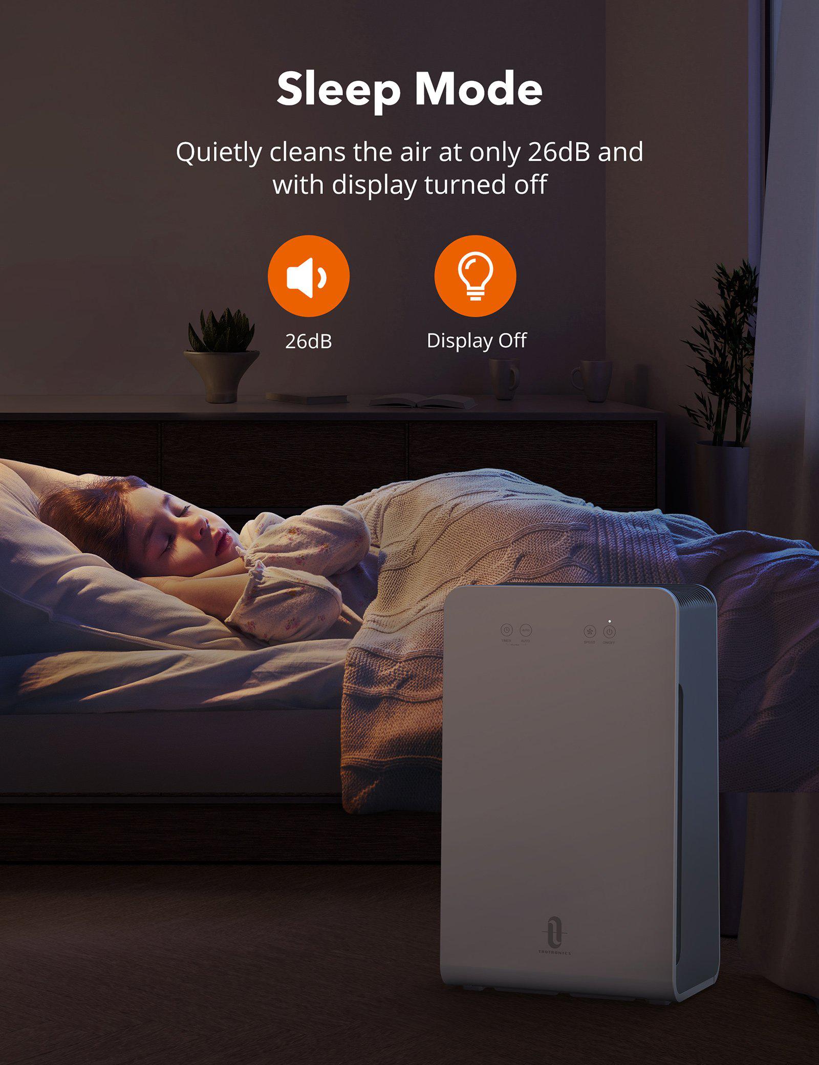 HEPA Home Air Purifier for Rooms, Auto Purification Mode-TaoTronics