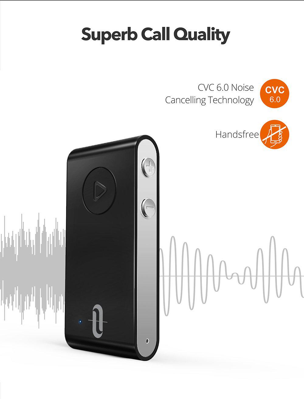 TaoTronics Bluetooth AUX Adapter AptX Low Latency Bluetooth Receiver BR009 Gallery 3