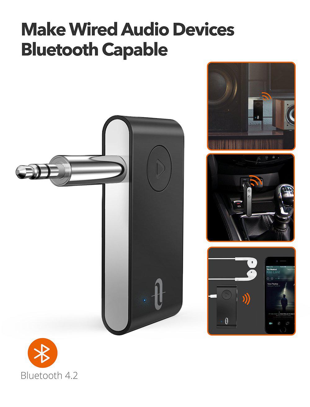 TaoTronics Bluetooth AUX Adapter AptX Low Latency Bluetooth Receiver BR009 Gallery 8