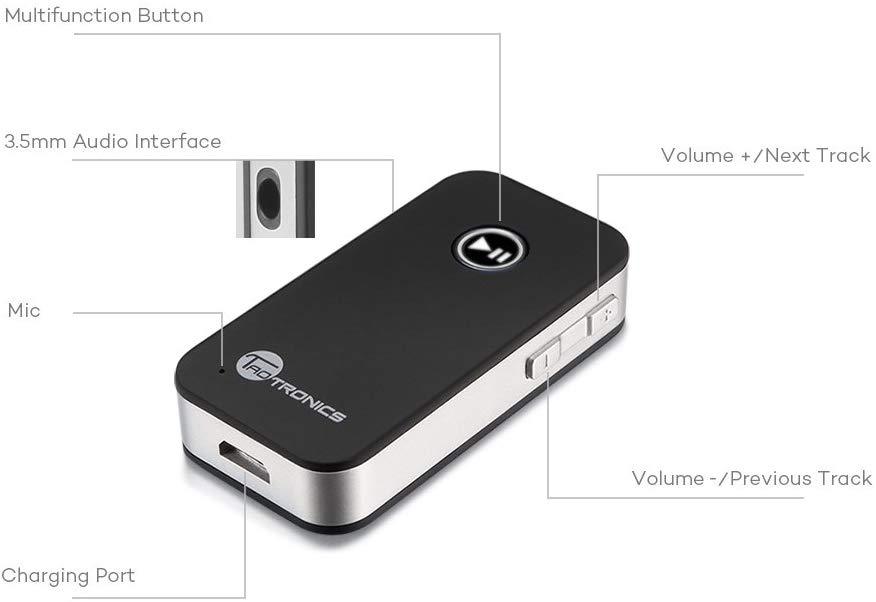 TaoTronics Car Kit Portable Wireless Audio Adapter BR05 Gallery 4