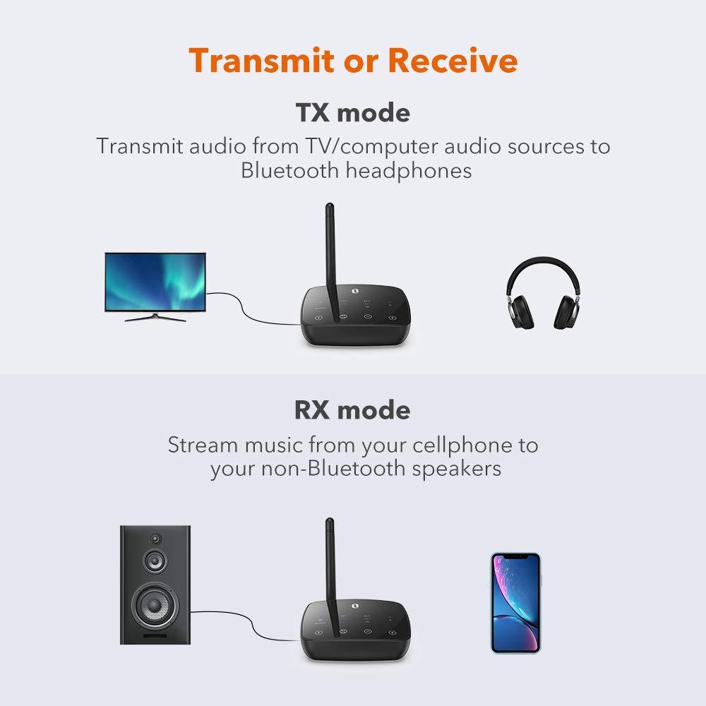 TaoTronics Long Range Bluetooth 5.0 Transmitter Receiver for TV BA014 Gallery 8