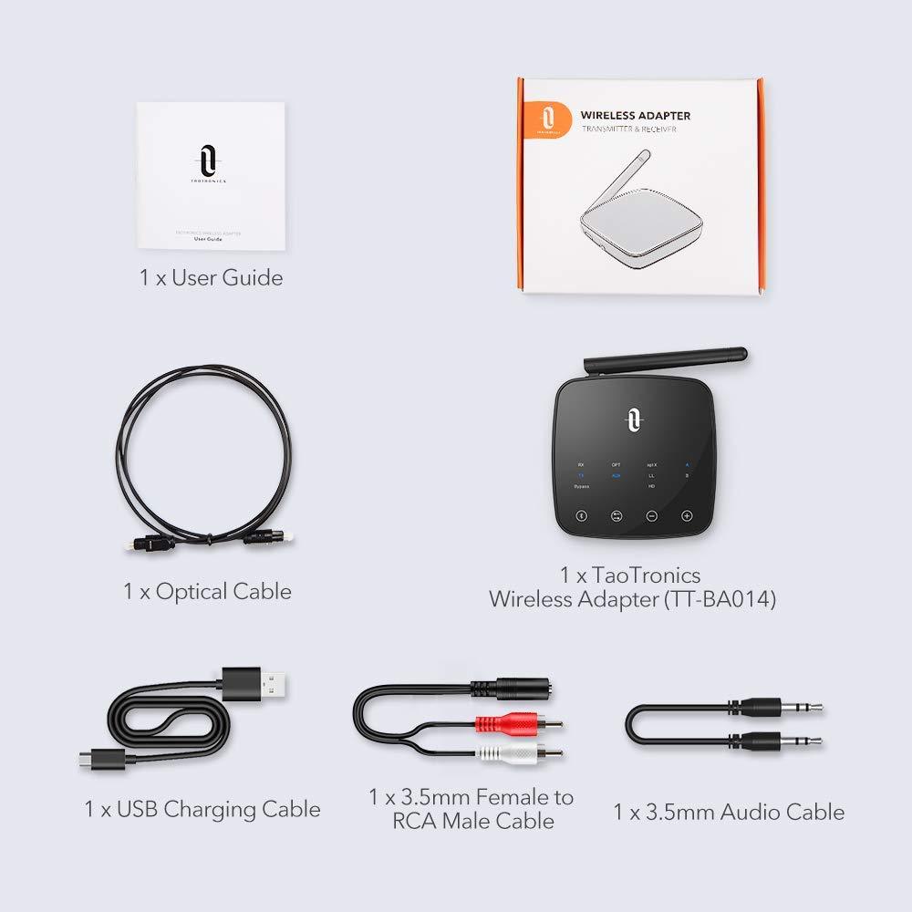 TaoTronics Long Range Bluetooth 5.0 Transmitter Receiver for TV BA014 Gallery 9