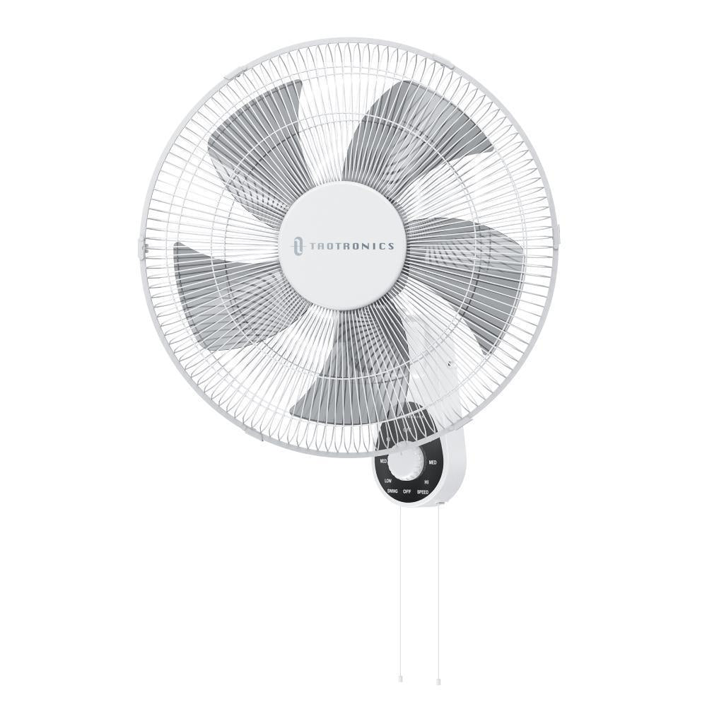 16" High Velocity Wall Mount Fan with 5 Blades, 3 Speeds, 90° Oscillating-TaoTronics