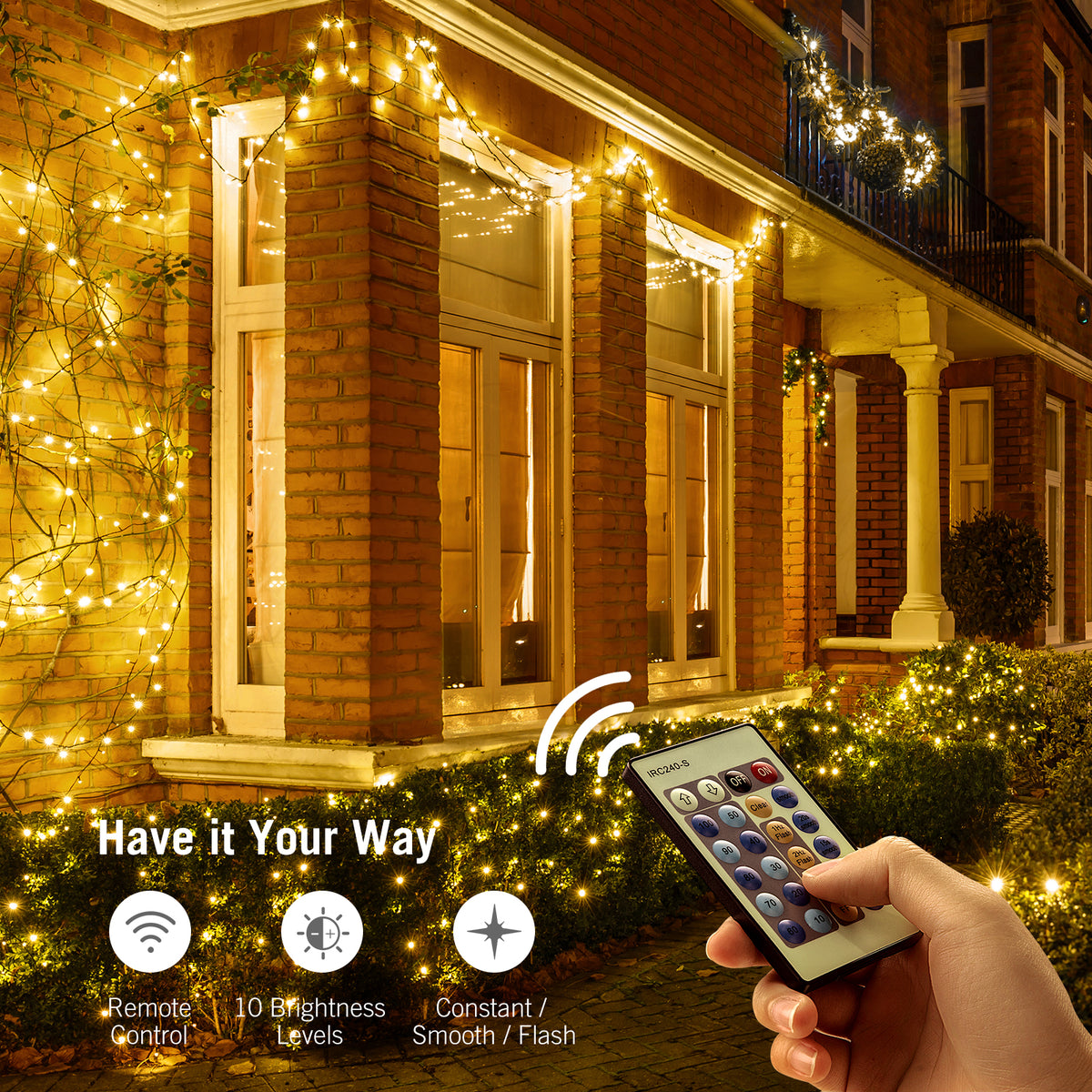 TaoTronics 33ft 100 LED String Lights TT-SL036 Dimmable with Remote