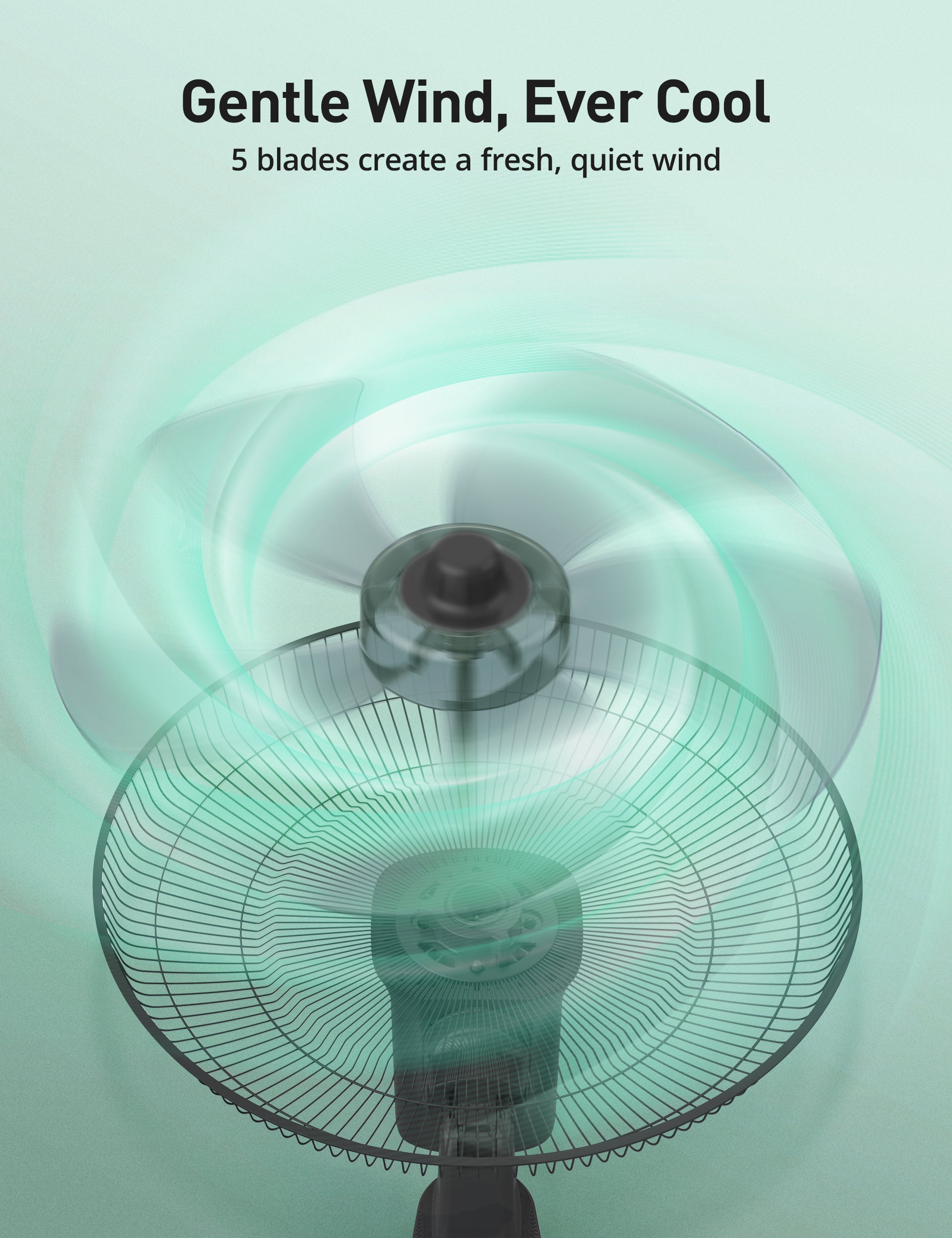 90° Oscillation Powerful 2100 CFM Wall Fan
