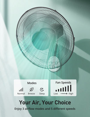 90° Oscillation Powerful 2100 CFM Wall Fan