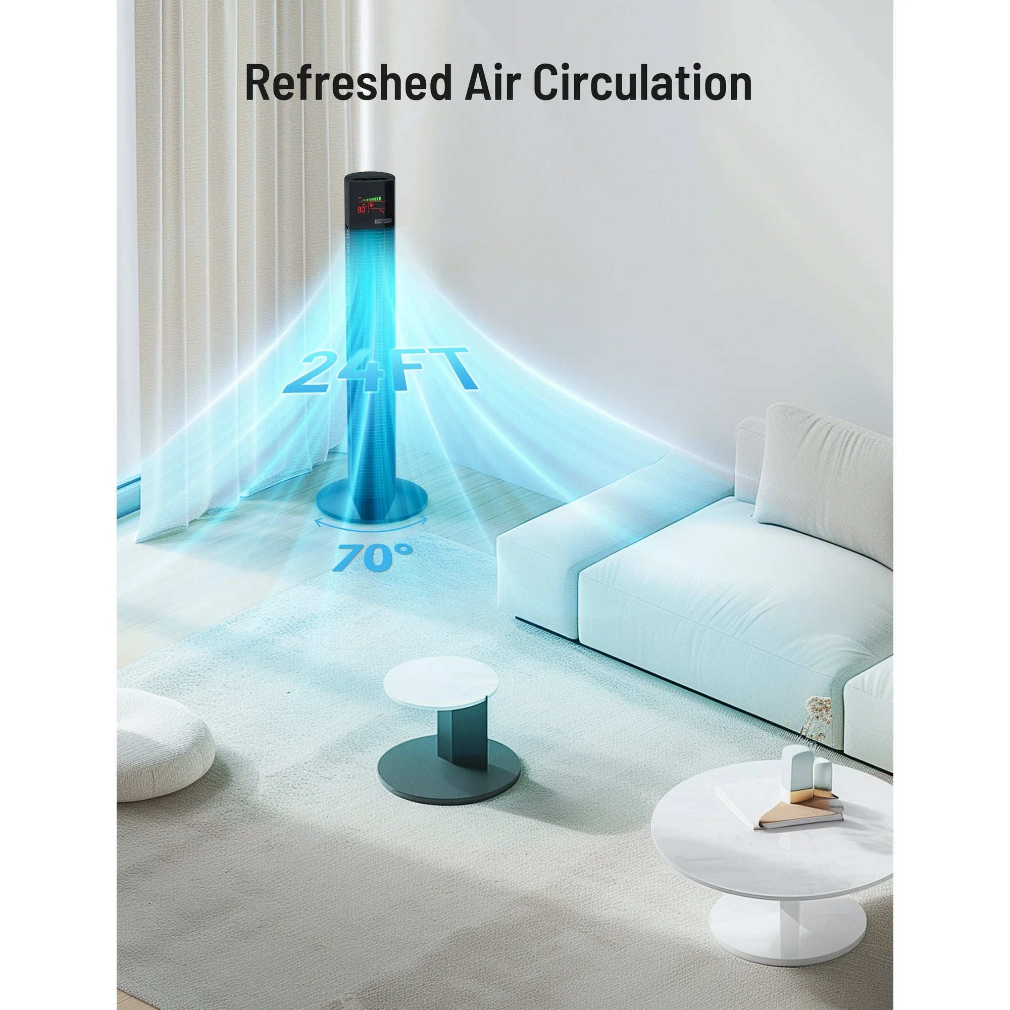Paris Rhone Tower Fans with APP Control/Remote PE-TF002